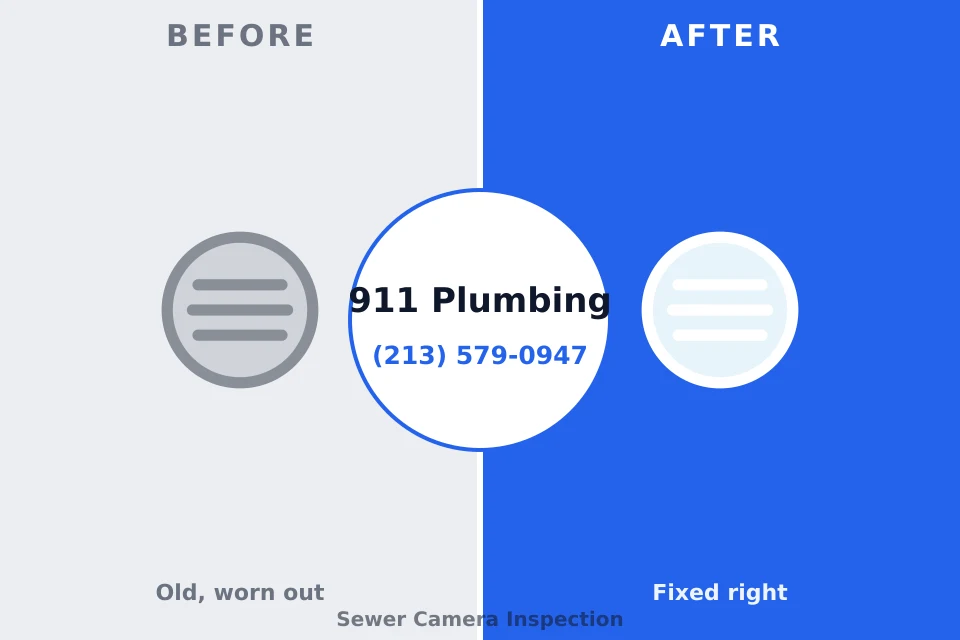 Before and after: plumbing repair Kent Estates, IA
